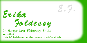 erika foldessy business card