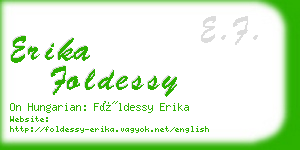 erika foldessy business card